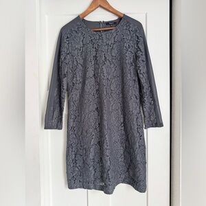 Madewell Lace Long Sleeve Shift Dress